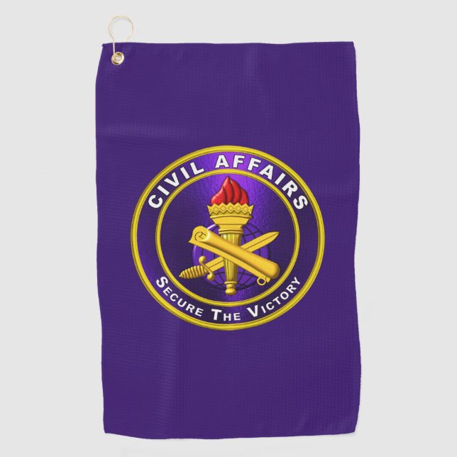 Civil Affairs  Golf Towel (Front)