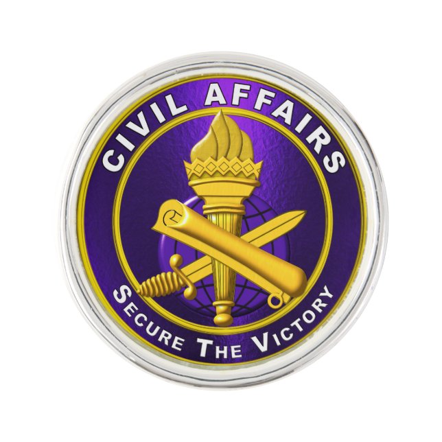 Civil Affairs  Lapel Pin (Front)