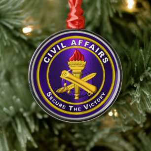 Civil Affairs Metal Ornament