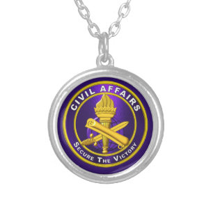 Civil Affairs Silver Plated Necklace