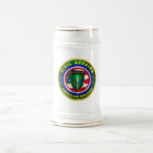 Civil Affairs Soldier Beer Stein