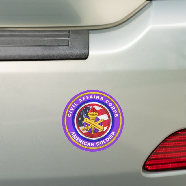 Civil Affairs Veteran Car Magnet (In Situ)