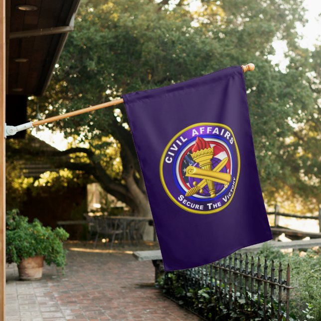 Civil Affairs Veteran  House Flag (In SItu)