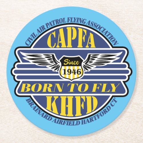 Civil Air Patrol Flying Association Round Paper Coaster