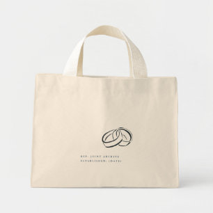 Civil Ceremony Courthouse Minimalist Wedding  Mini Tote Bag