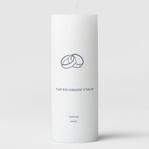 Civil Ceremony- Courthouse non traditional wedding Pillar Candle