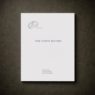 Civil Ceremony Non Traditional Wedding  Pocket Folder