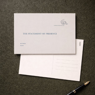 Civil Ceremony Non Traditional Wedding Witness Postcard