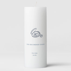 Civil Ceremony Registry Wedding Non Traditional  Pillar Candle