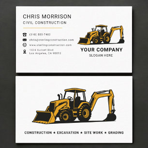 Civil Construction Professional Business Card