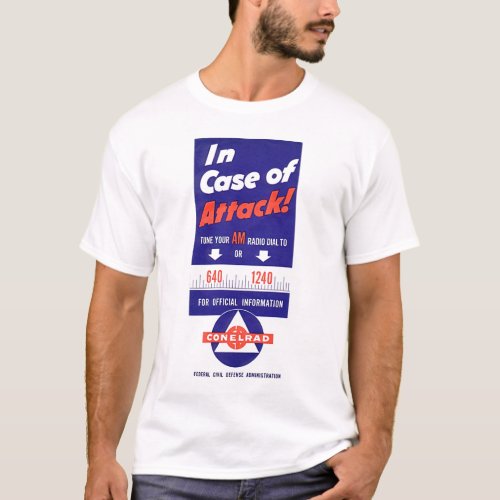 Civil Defense In Case of Attack AM Radio T_Shirt