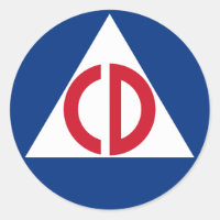 civil defense Sticker