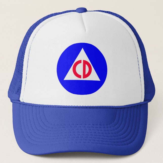 Civil Defense Trucker Hat (Front)