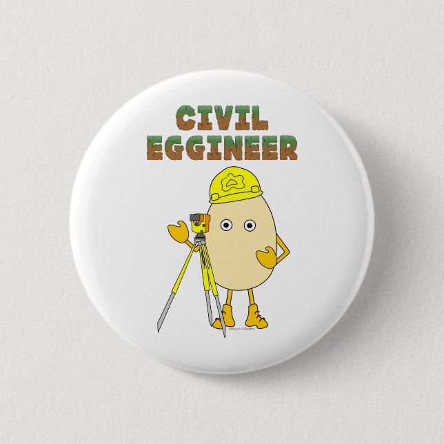 Civil Eggineer Engineer Button (Front)