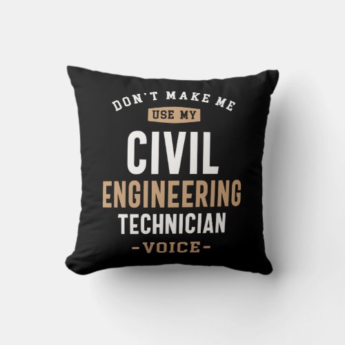 Civil Eng Tech Voice Throw Pillow