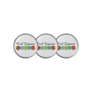 Civil Engineer Asters Golf Ball Marker