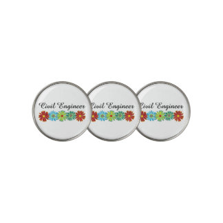 Civil Engineer Asters Golf Ball Marker