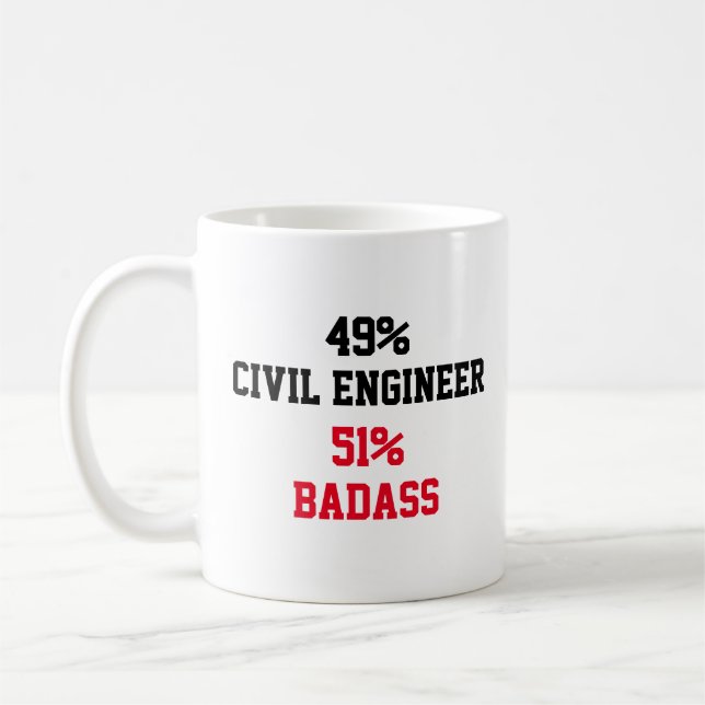 Civil engineer Badass Coffee Mug (Left)
