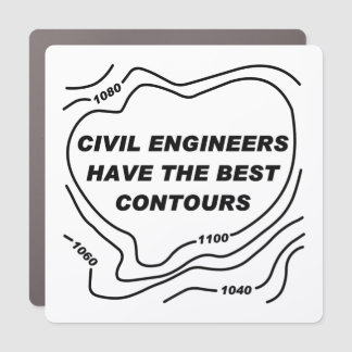Civil Engineer Best Contours Car Magnet