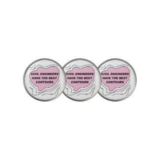 Civil Engineer Blue Contours Golf Ball Marker