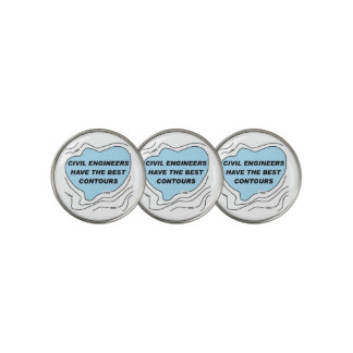 Civil Engineer Blue Contours Golf Ball Marker