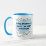 Civil Engineer Blue Contours Mug