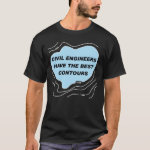 Civil Engineer Blue Contours T-Shirt