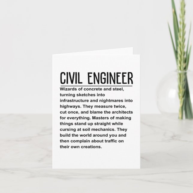 Civil engineer card (Front)