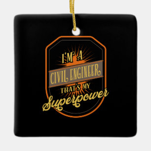 Civil Engineer Ceramic Ornament