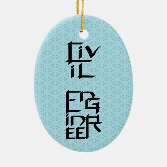 Civil Engineer Character Ceramic Ornament (Back)