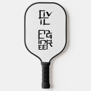 Civil Engineer Character Pickleball Paddle
