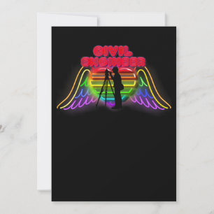 Civil Engineer Colourful Funny Presents For Civil Holiday Card