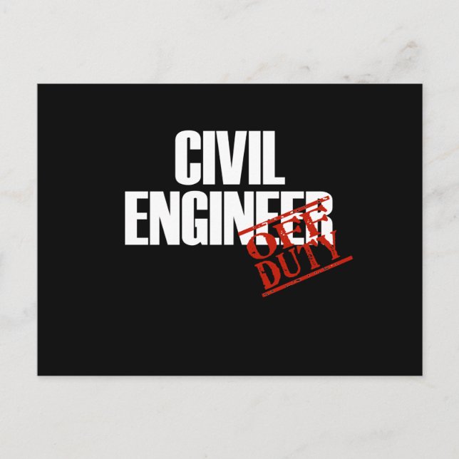 CIVIL ENGINEER DARK POSTCARD (Front)