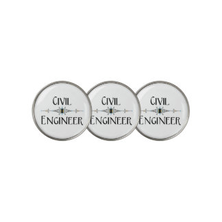 Civil Engineer Decorative Line Golf Ball Marker