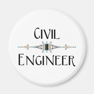 Civil Engineer Decorative Line Magnet