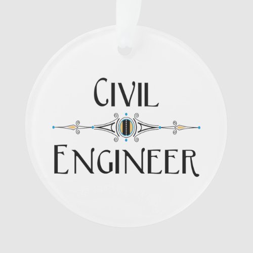 Civil Engineer Decorative Line  Ornament