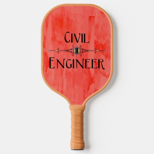 Civil Engineer Decorative Line Pickleball Paddle