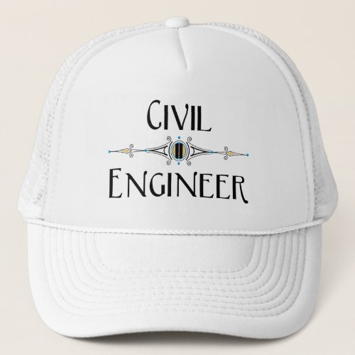 Civil Engineer Decorative Line Trucker Hat