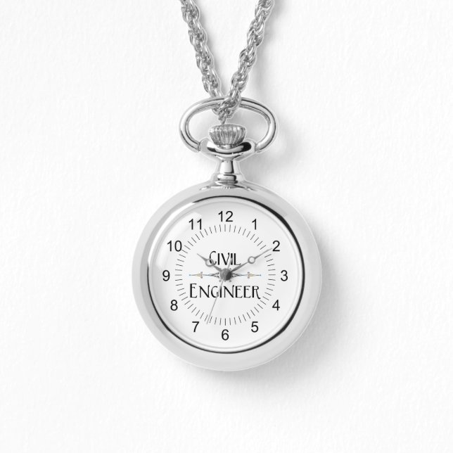Civil Engineer Decorative Line Watch (Front)