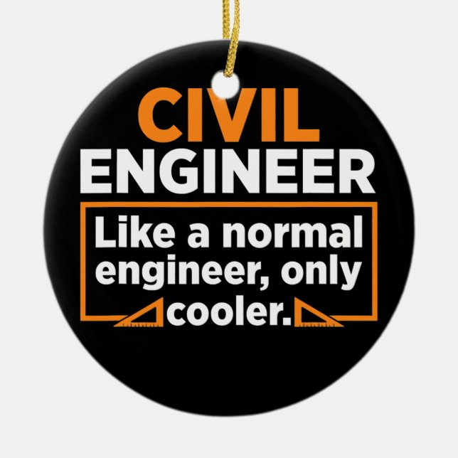 Civil Engineer Definition Civil Engineer Dad  Ceramic Ornament (Front)