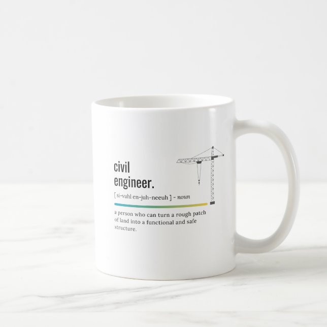 Civil Engineer Definition  Coffee Mug (Right)