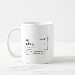 Civil Engineer Definition Personalized Coffee Mug