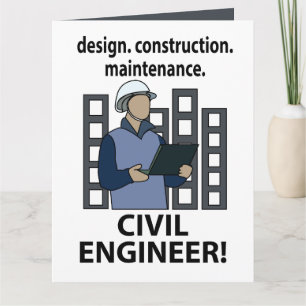  Civil Engineer Design Construction Civil Engineer Card