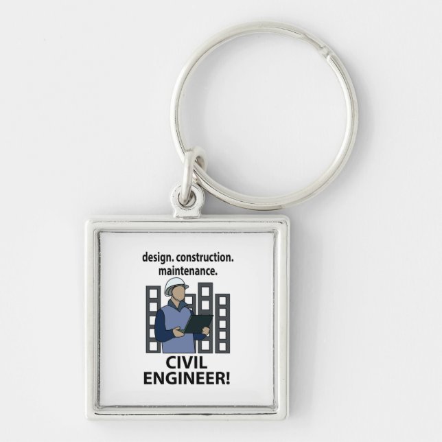  Civil Engineer Design Construction Civil Engineer Keychain (Front)