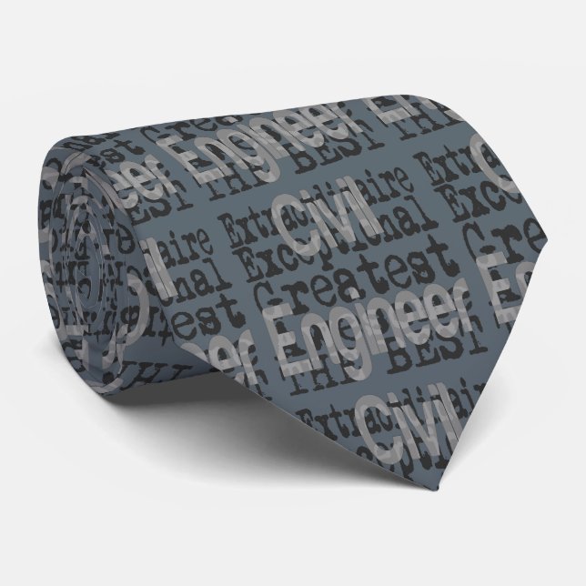 Civil Engineer Extraordinaire Neck Tie (Rolled)