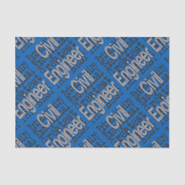 Civil Engineer Extraordinaire Tissue Paper (Front)