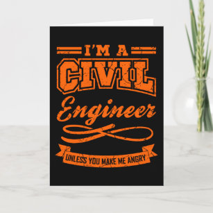 Civil Engineer Funny Engineering Graduation Degree Card