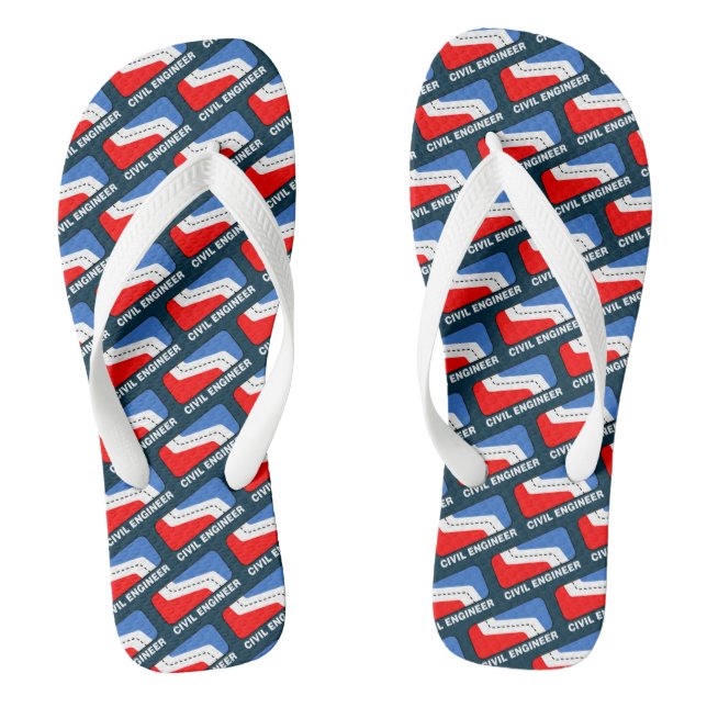 Civil Engineer League Flip Flops (Footbed)