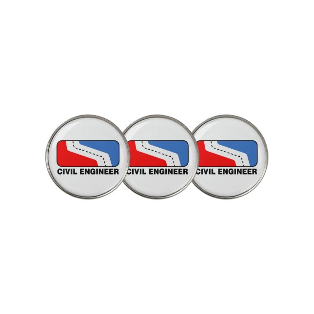 Civil Engineer League Golf Ball Marker (3 Up)
