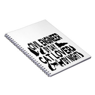 Civil Engineer Loves Cats Notebook
